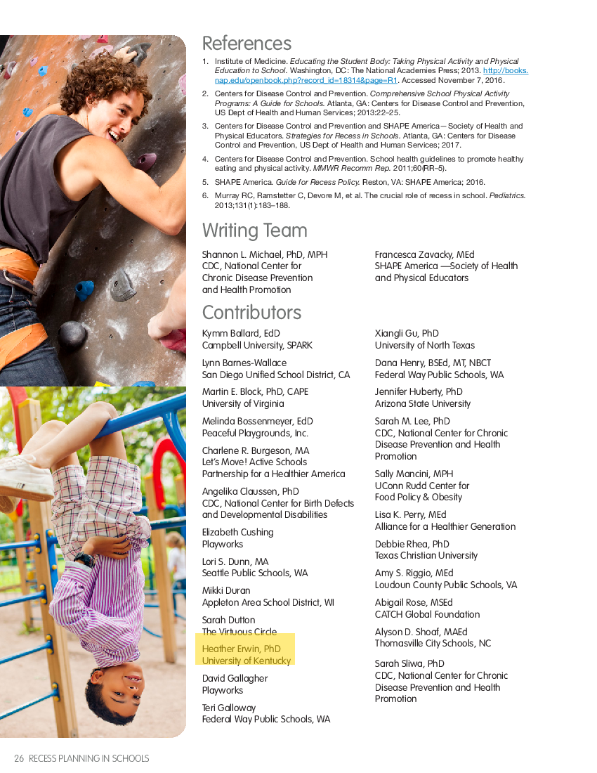 Recess planning in schools : a guide to putting strategies for recess ...